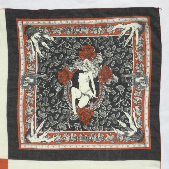 Gaultier jeans 1990s rare boho tattoo print pareu/sarong on fine woven cotton. - Picture 4 of 7